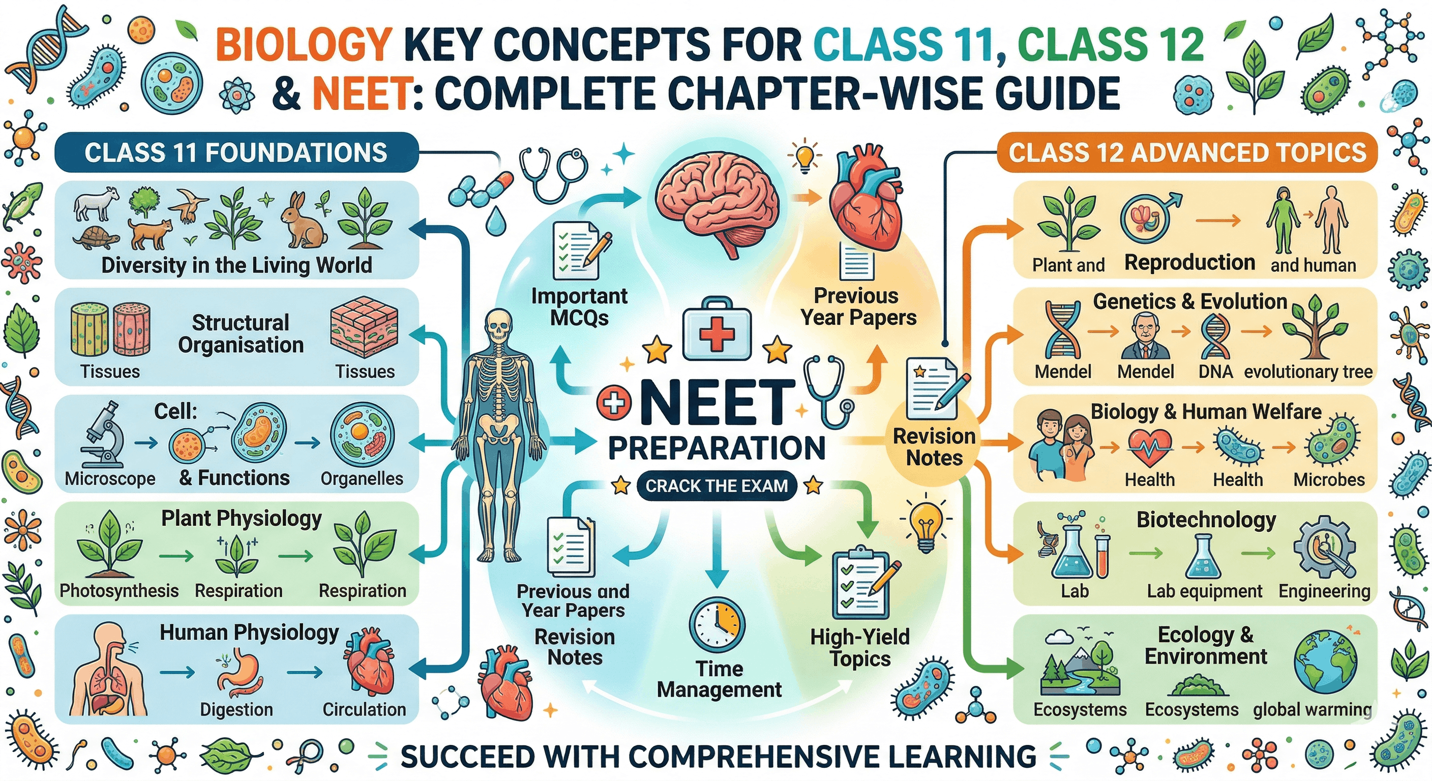 Biology Key Concepts for Class 11, Class 12 & NEET: Complete Chapter-Wise Guide