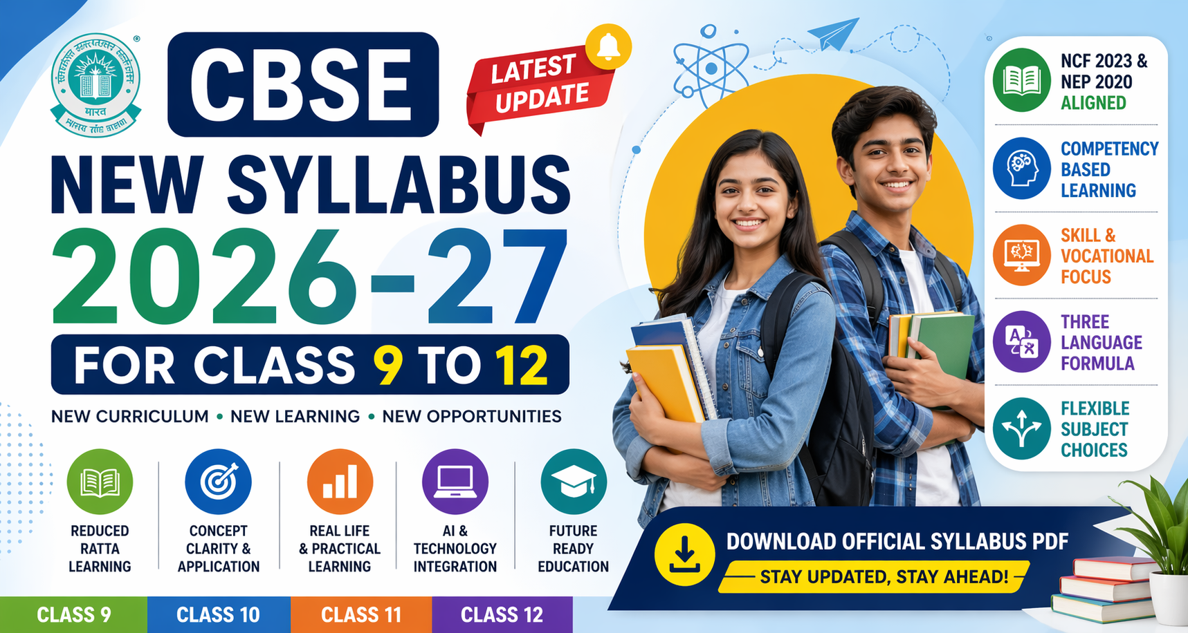 CBSE New Syllabus 2026–27 Class 9–12 Full Guide