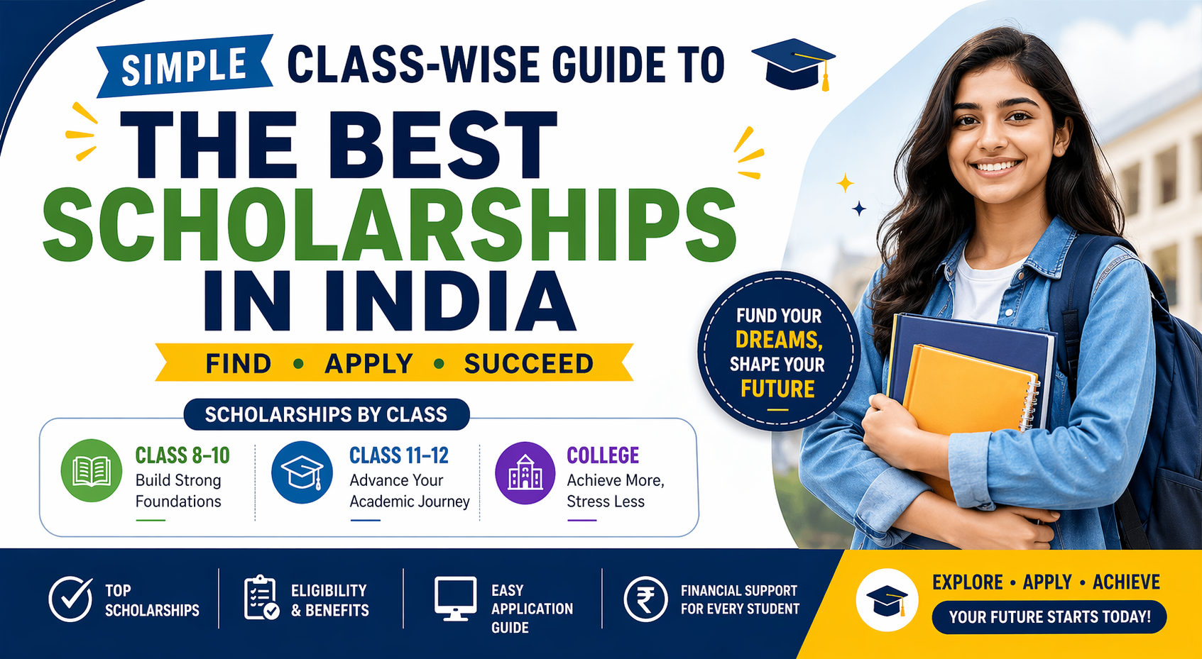 Simple Class-Wise Guide to the Best Scholarships in India (2026)