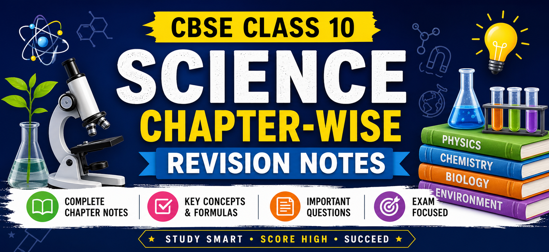 CBSE Class 10 Science Notes: Complete Chapter-Wise Summary for Board Exam 2026