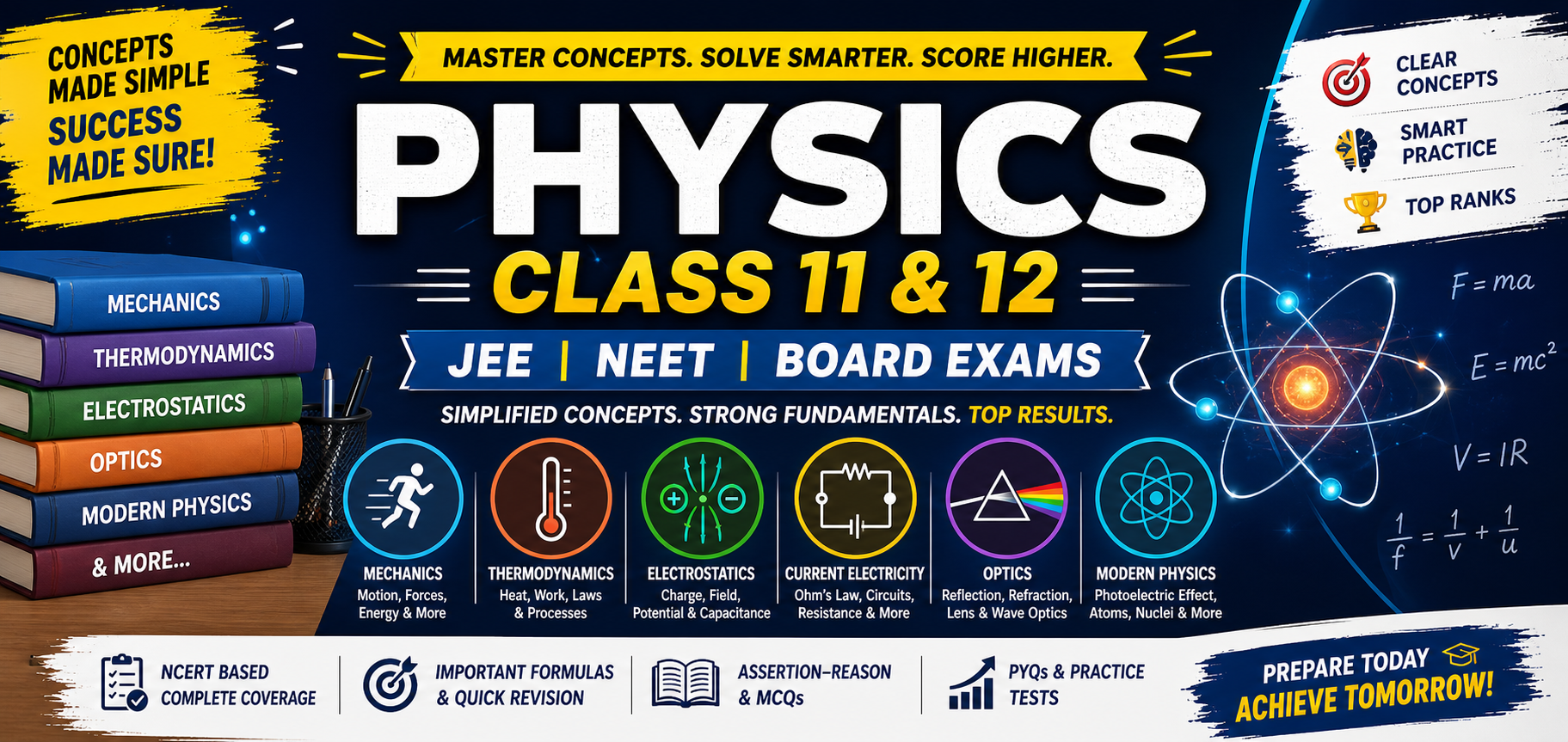 Physics Made Simple: Key Concepts Explained for Class 11, 12, JEE & NEET