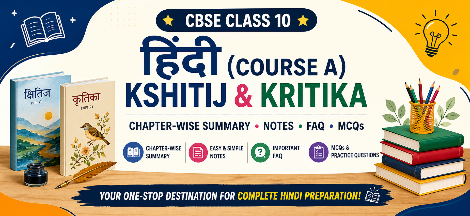 CBSE Class 10 Hindi (Course A) Notes: Kshitij & Kritika Chapter-Wise Summary