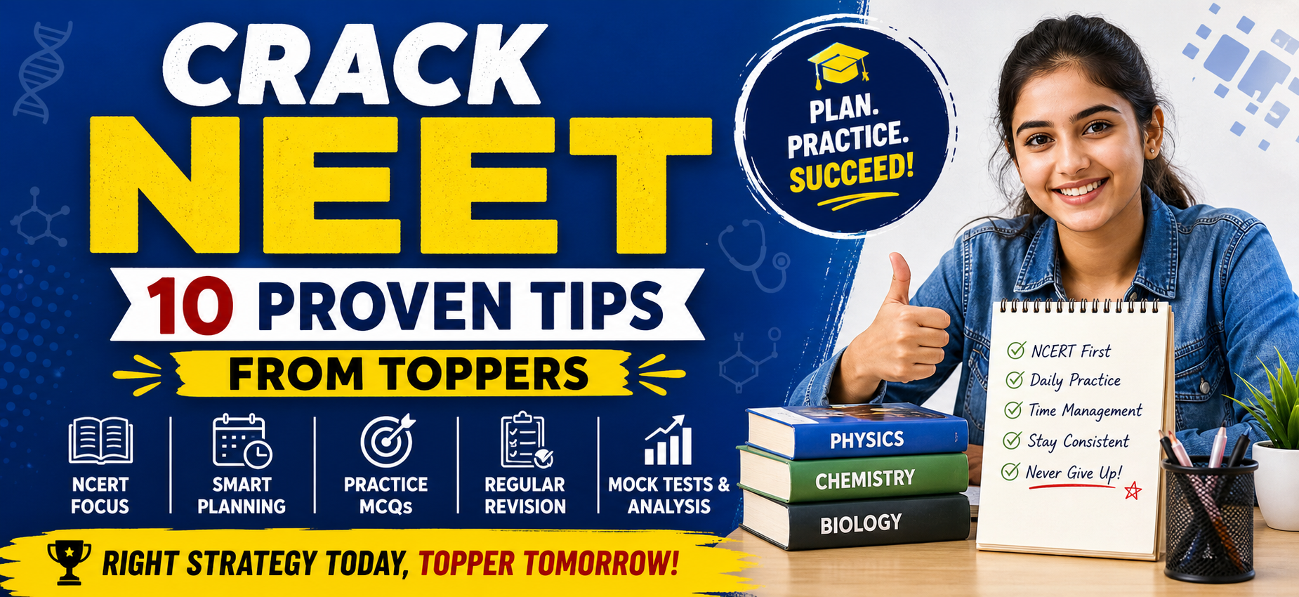 Top 10 Tips to Crack NEET: Books, Strategy & Daily Routine for Success