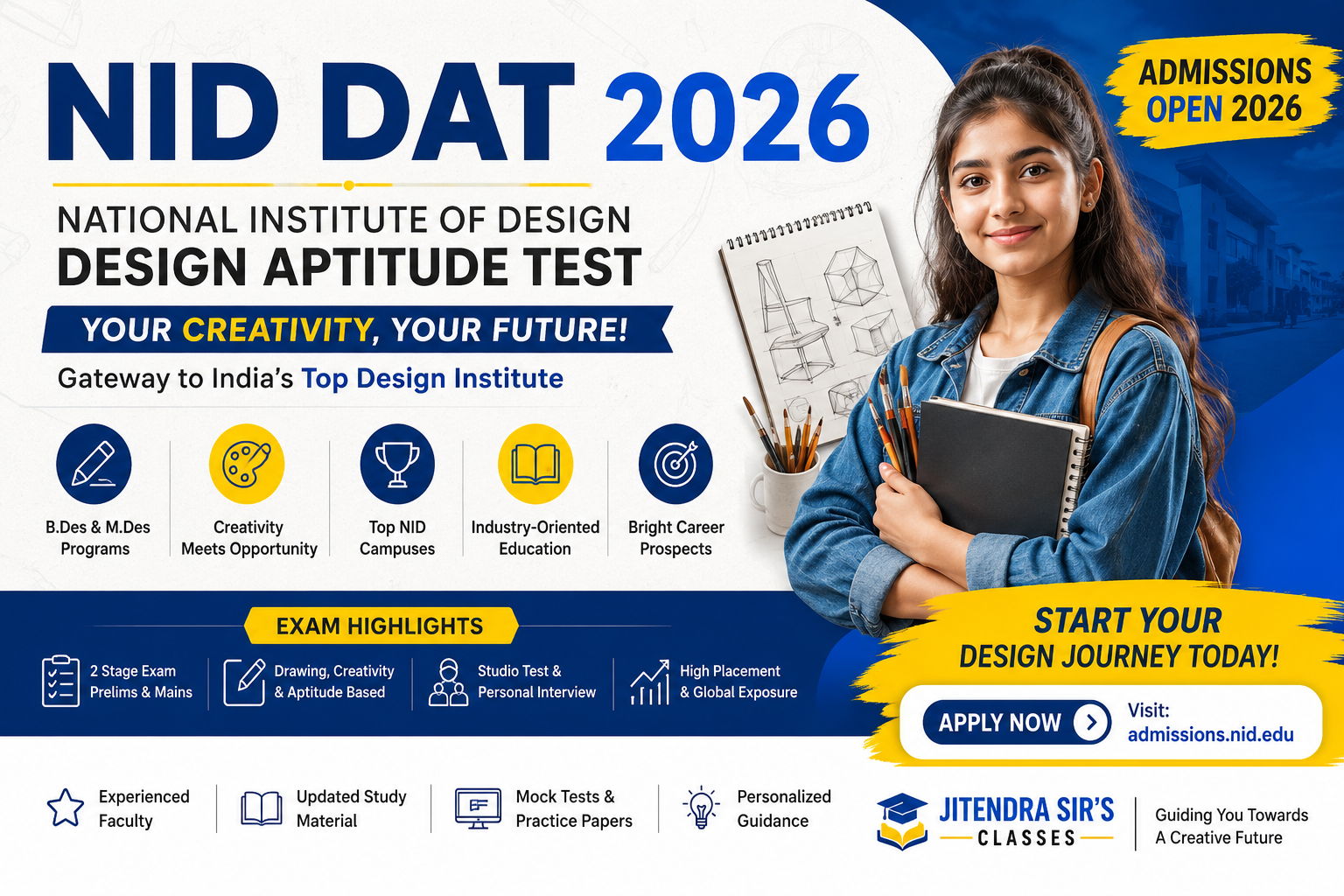 NID DAT 2026: Eligibility, Exam Pattern & Preparation