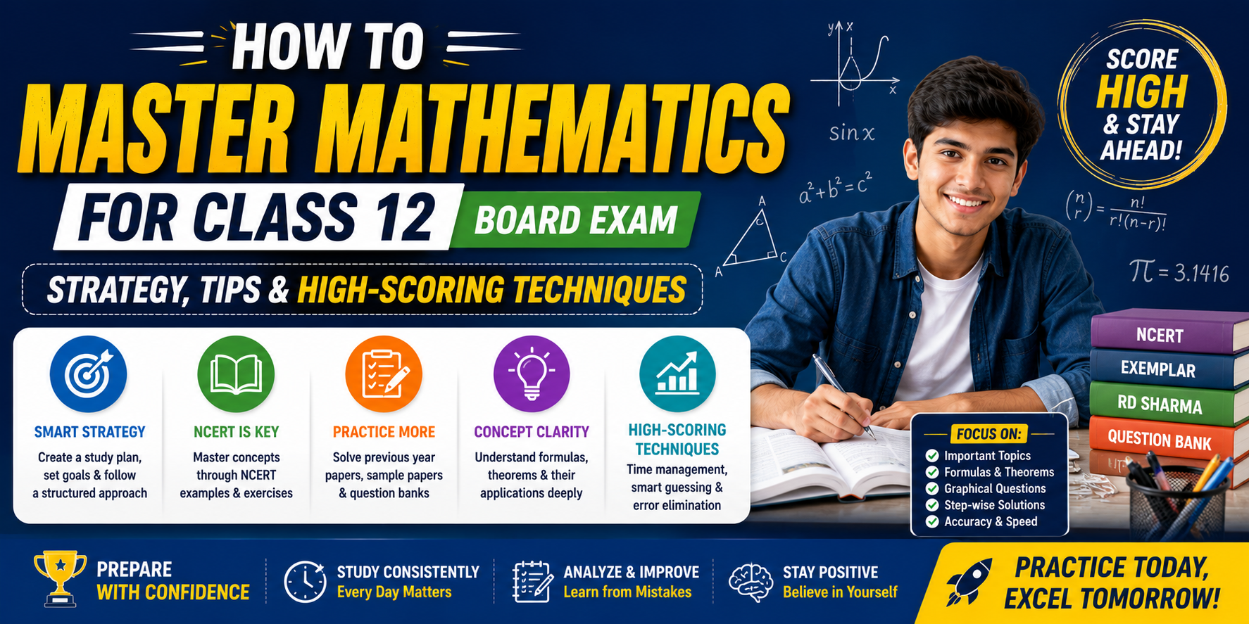 How to Master Mathematics for Class 12 Board Exam: Strategy, Tips & High-Scoring Techniques